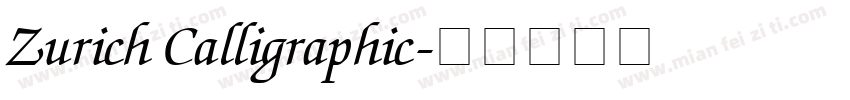 Zurich Calligraphic字体转换